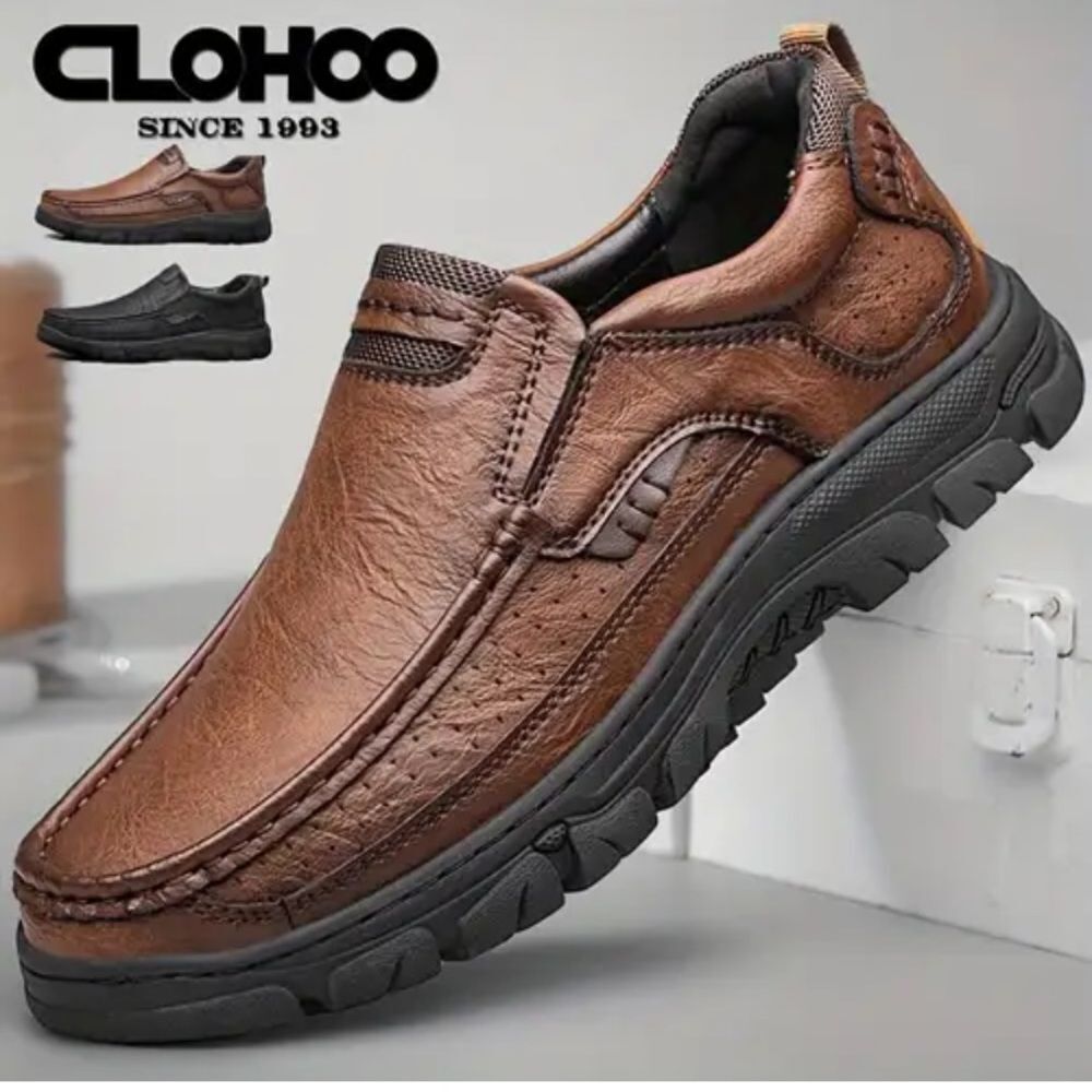 CLOHOO SINCE 1993 Men's Brown Slip-On Shoes Size 250 Chinese